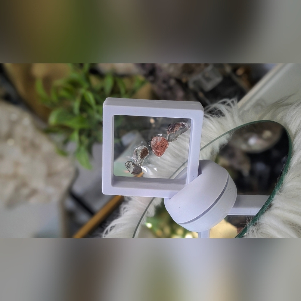 Lodolite Garden Quartz Crystals in Display Case